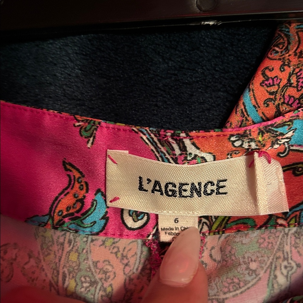 L’Agence Gavin silk paisley wide leg pants - Picture 8 of 8